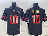 Men's Kansas City Chiefs #10 Isiah Pacheco Black Red Gold Vapor Untouchable Limited Stitched Jersey,baseball caps,new era cap wholesale,wholesale hats
